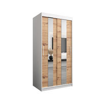 SCHWEBETÜRENSCHRANK 200/100/62 2-türig - Silberfarben/Eiche Artisan, Holz/Kunststoff (100/200/62cm) - Abiks Möbel