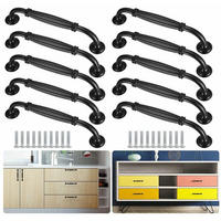 MÖBELGRIFF Schwarz 10er-Set 96 mm - Schwarz, Metall (2.1/3.6/11.6cm)