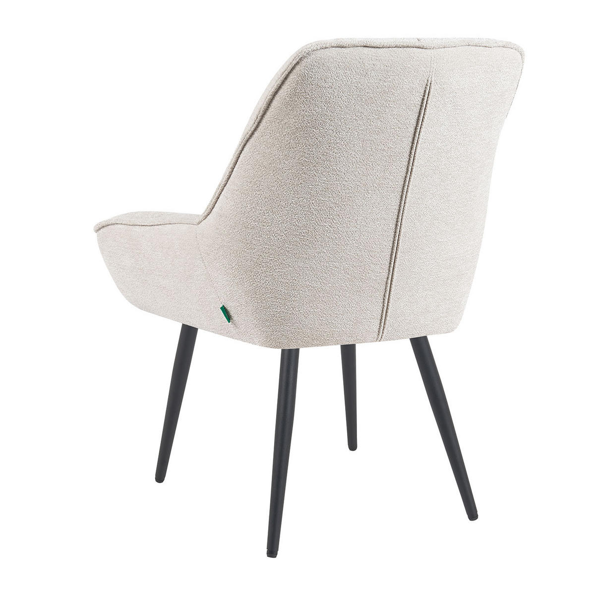 ESSZIMMERSTUHL Mika-Tara - Creme/Schwarz, Textil/Metall (60/88/68cm) - DUBI Möbel