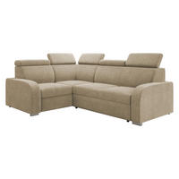 ECKSOFA Oslo 2rR1 80 - Silberfarben/Naturfarben, Holz/Kunststoff (250/200cm) - MIRJAN24