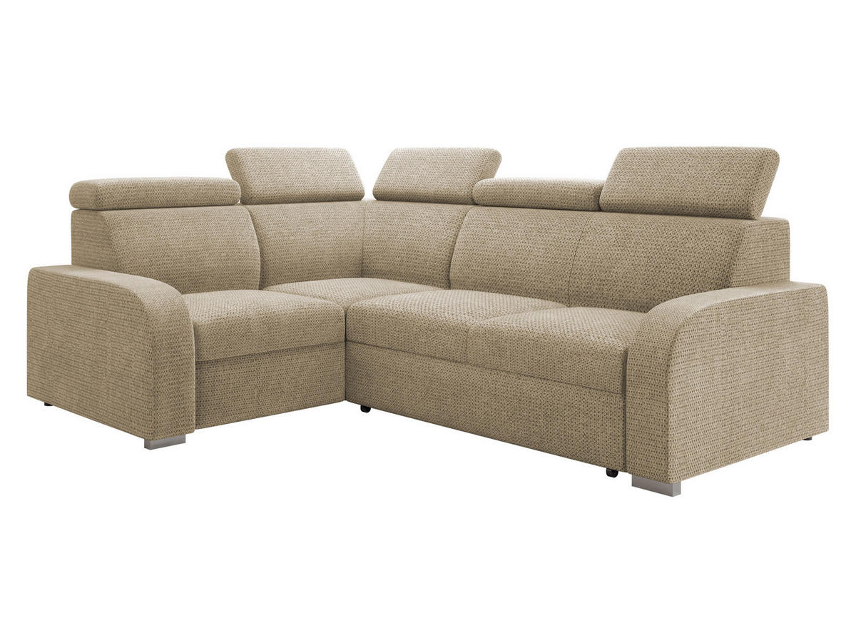 ECKSOFA Oslo 2rR1 80 - Silberfarben/Naturfarben, Holz/Kunststoff (250/200cm) - MIRJAN24