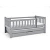KINDERBETT STELLA 80x160 cm Hellgrau - Hellgrau, Holz (80/160cm) - MASSENO
