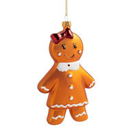 GLASKUGEL Kuka, Braun, 17 x 3 x 10 cm, Dekorative Weihnachtsdeko - Braun, Glas (3/17/10cm) - home&you