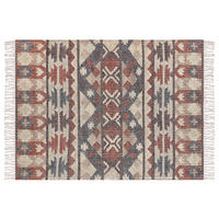 TEPPICH geflochten Kalfa 230/160 cm - Multicolor, Naturmaterialen (160/230cm) - Beliani
