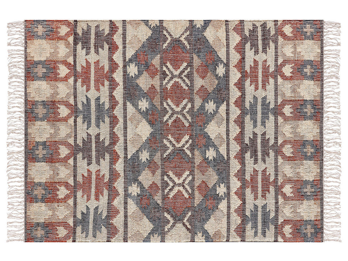 TEPPICH geflochten Kalfa 230/160 cm - Multicolor, Naturmaterialen (160/230cm) - Beliani