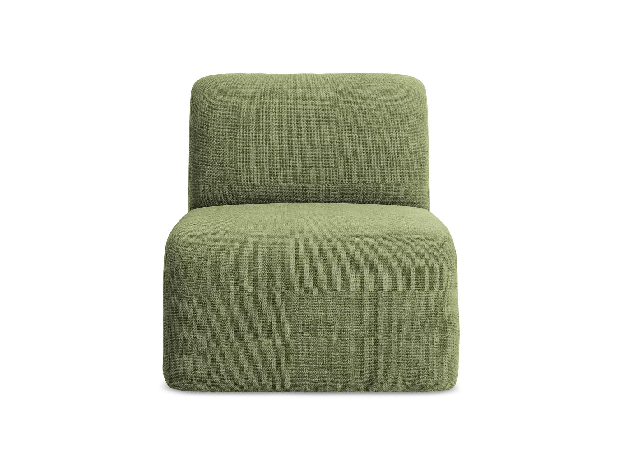 SOFAELEMENT Chenille Stoff Grün - Schwarz/Grün, Holzwerkstoff/Kunststoff (70/75/94cm) - Makamii