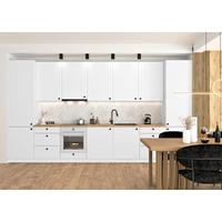 KÜCHENZEILE 420 cm - IRMA & MAX KS5-G420 - in Weiß / Matt - Schwarz/Weiß, Holz/Holzwerkstoff (420/213.3/56cm) - Royal24_Markt