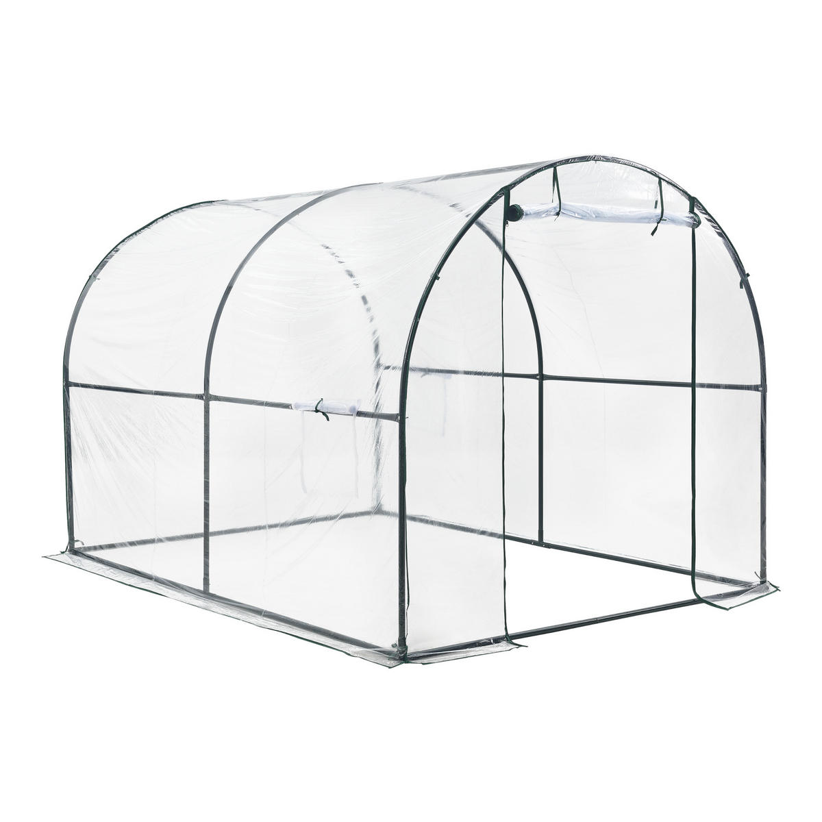 GEWÄCHSHAUS Grünwald - Transparent, Kunststoff (200/190/300cm) - [en.casa]