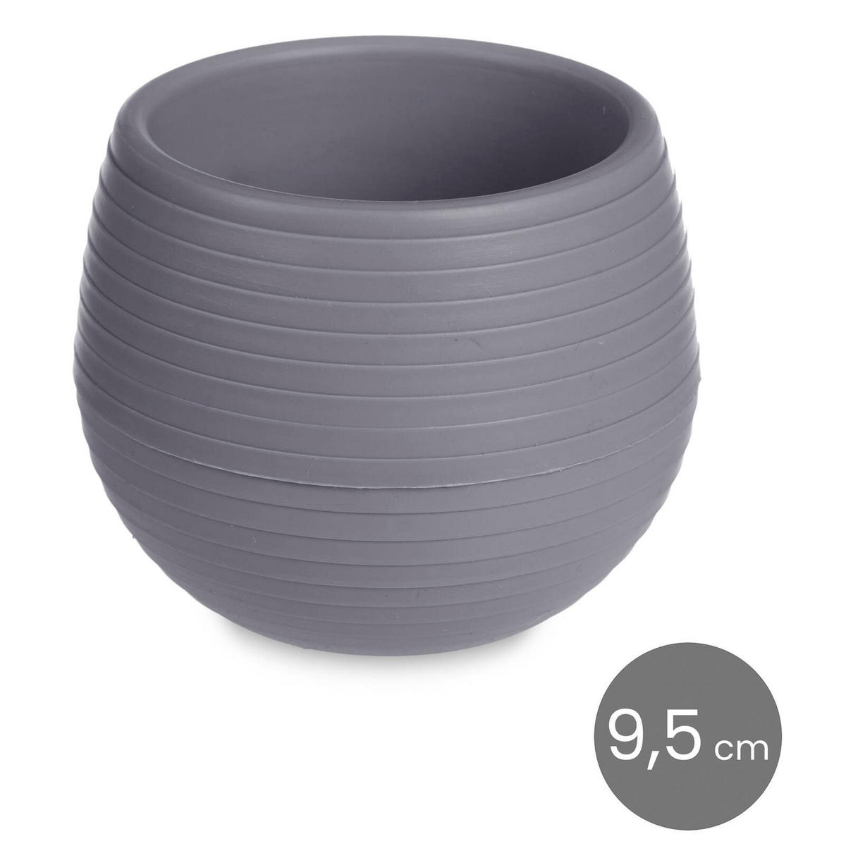 BLUMENTÖPFE Selbstbewässernd Kunststoff 10 cm, 3er-Set - Anthrazit, Kunststoff (10/10cm)