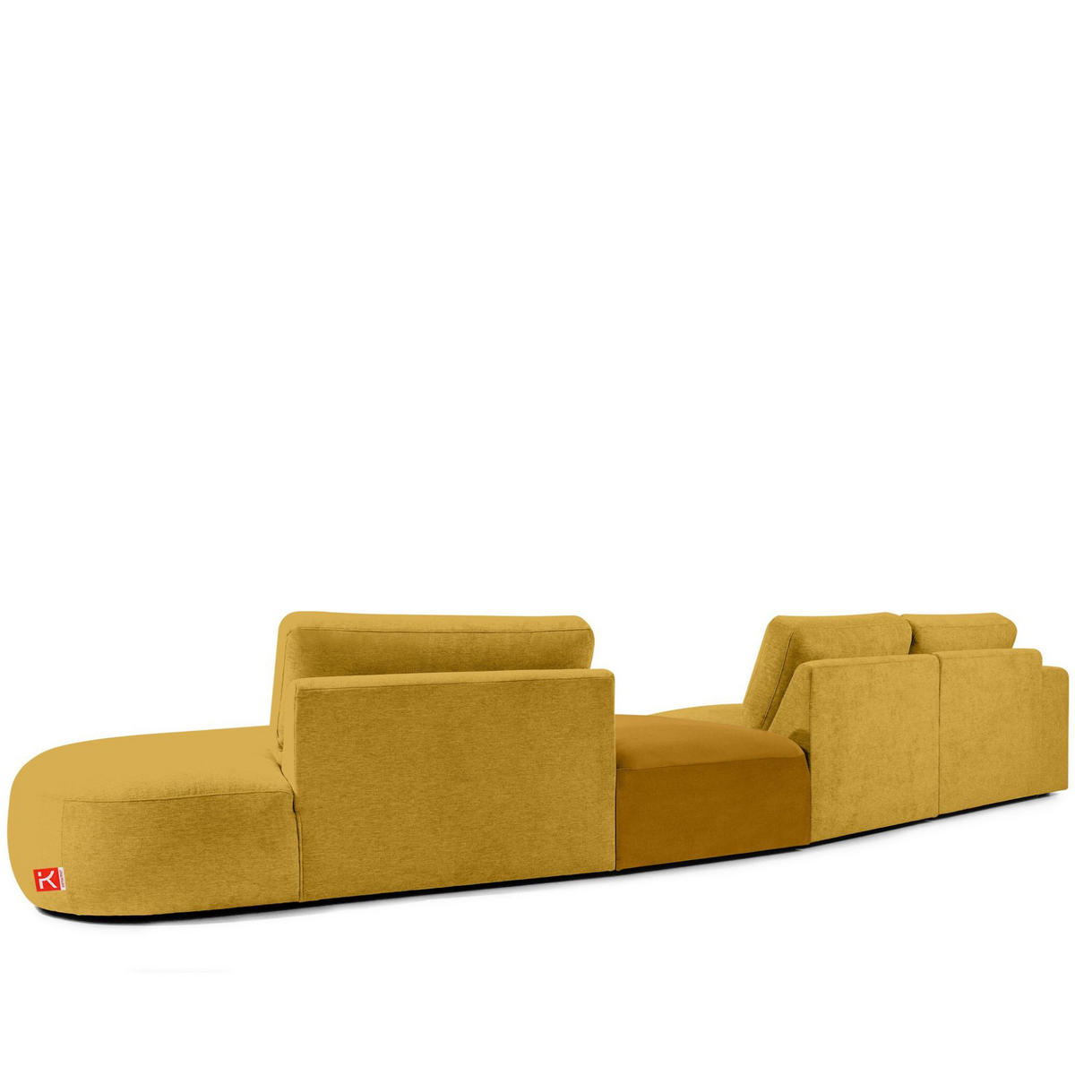 5-SITZER ECKSOFA ZUCCO Chenille rechts, Gelb - Gelb, Textil (430/84/105cm) - KONSIMO®