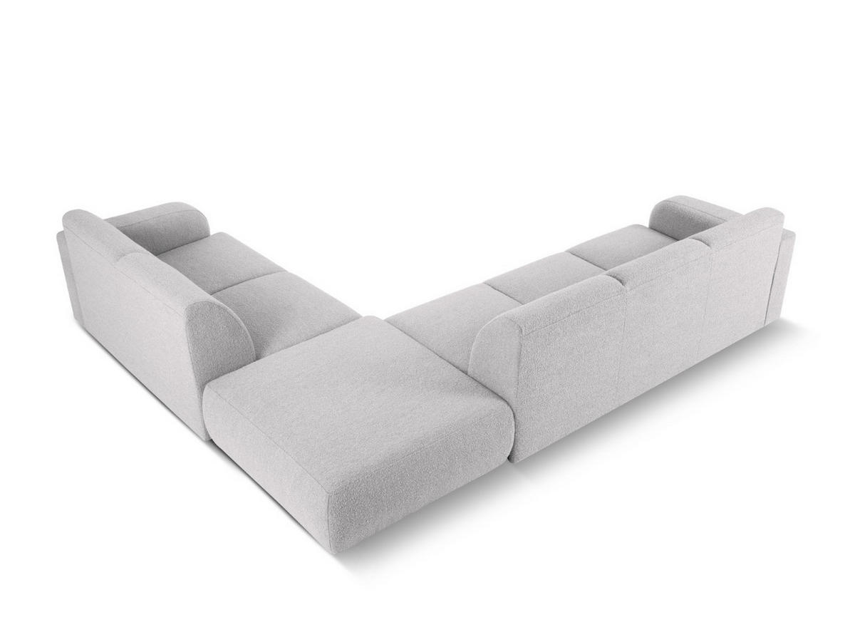 ECKSOFA rechts Molino aus Boucle hellgrau 6 Sitzplätze - Hellgrau, Textil (250/315cm) - Micadoni