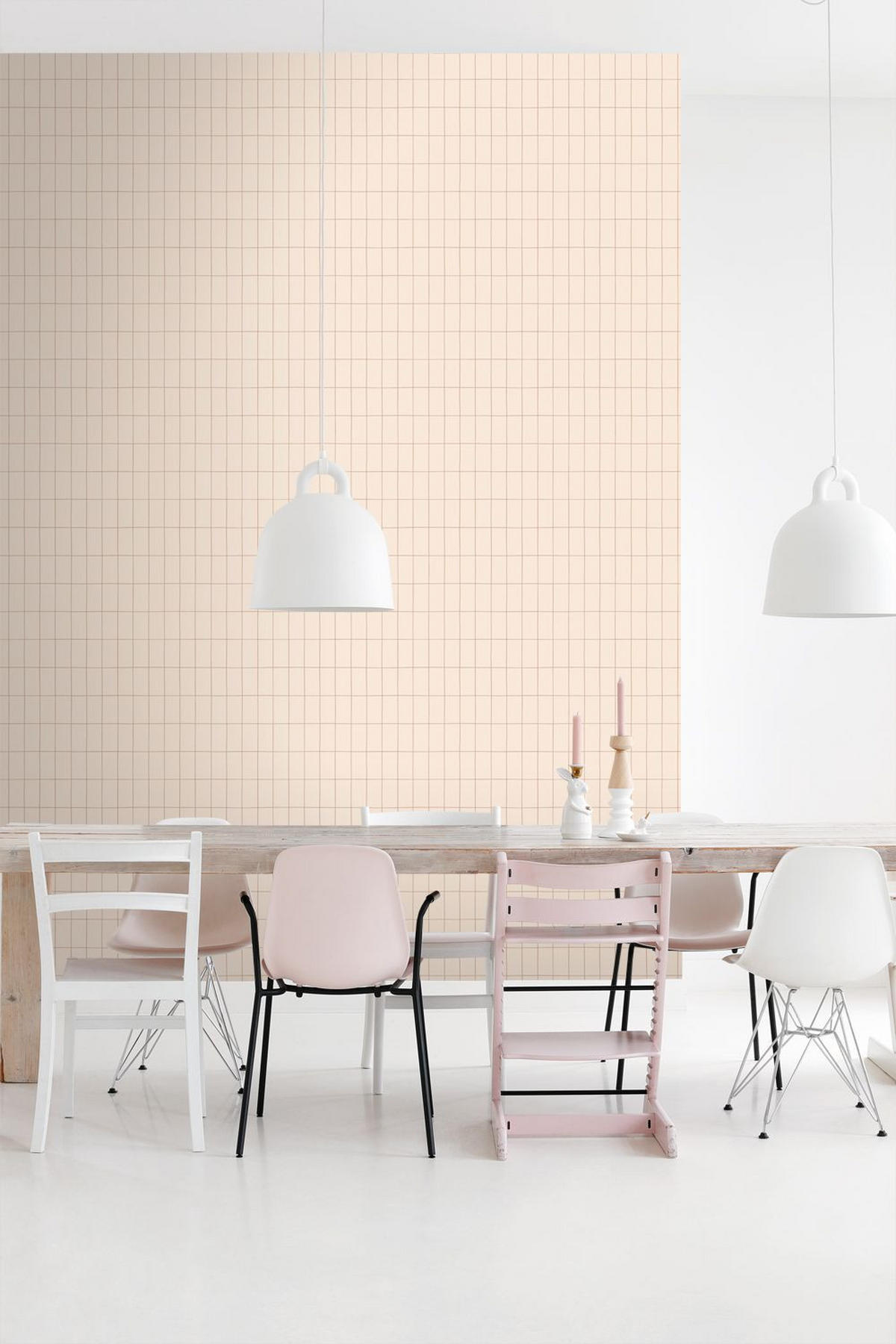 TAPETE kleine Fliesen 50 x 900 cm - Beige, Papier (50/900cm) - ESTAhome