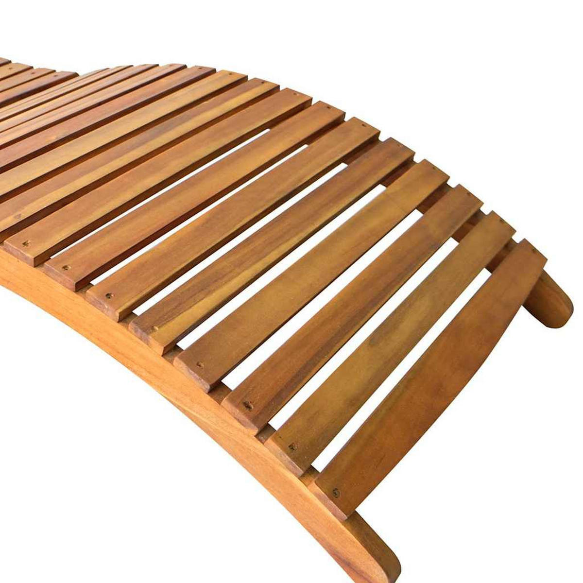 SONNENLIEGE mit Auflage Akazie Massivholz - Grau, Holz (55/64/184cm) - furnicato