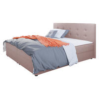 BOXBETT Fado I - Schwarz/Rosa, Holz/Kunststoff (160/200cm) - MIRJAN24