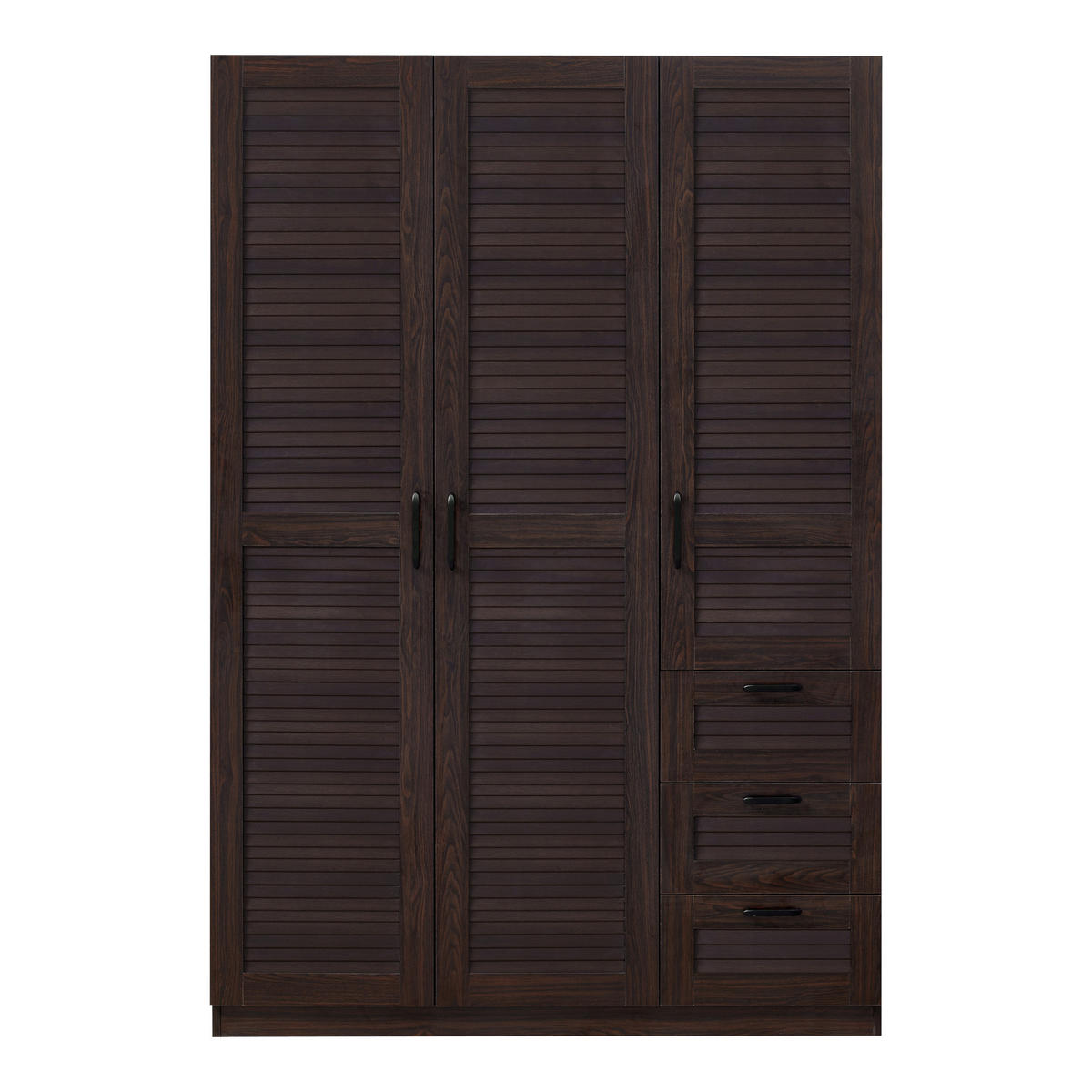 KLEIDERSCHRANK Finning - Walnussfarben, Holzwerkstoff (120/176/52cm) - [en.casa]