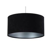 HÄNGELEUCHTE Schwarz 40/20 cm - Silberfarben/Schwarz, Kunststoff (40/0.6/20cm) - ONZENO