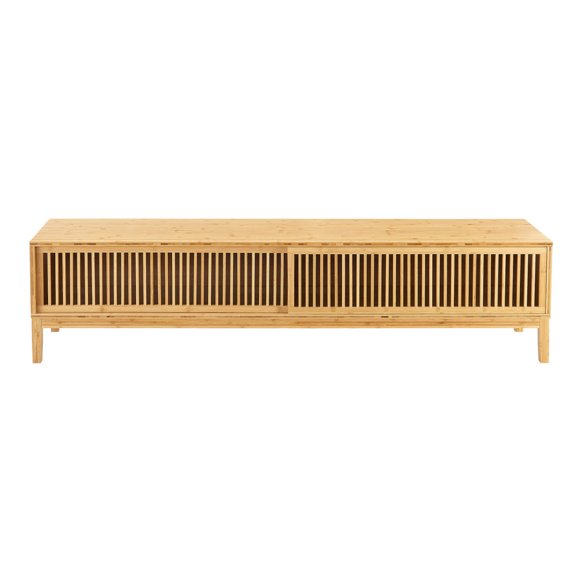 LOWBOARD Videbæk - Naturfarben, Holz (140/38/40cm) - [en.casa]
