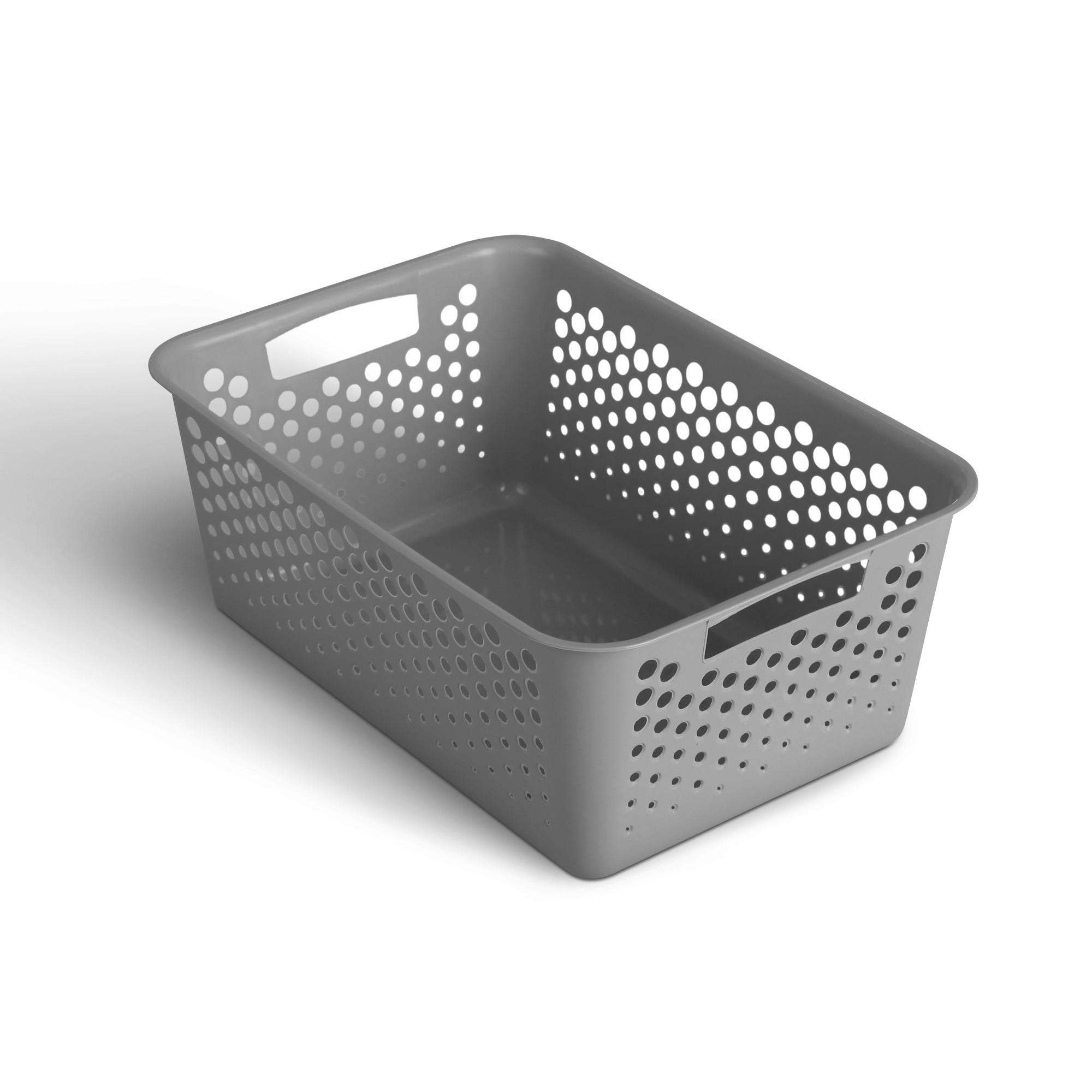 AUFBEWAHRUNGSKORB Anthrazit 37x26x17 cm - 1er Pack - Anthrazit, Kunststoff (26/17/37cm) - ProHome