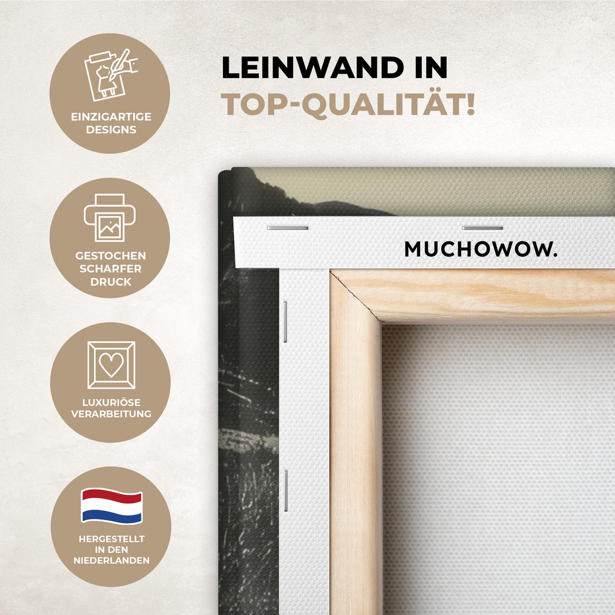 LEINWANDBILD Frau - Katze - Blumen - Tasse - Retro Deko Groß 90x90 cm - Magenta, Textil (90/90cm) - MuchoWow