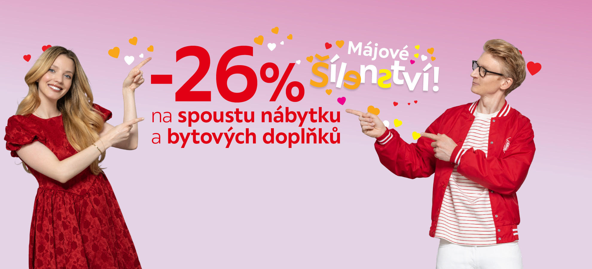 -26 % na spoustu nábytku a bytových doplňků
