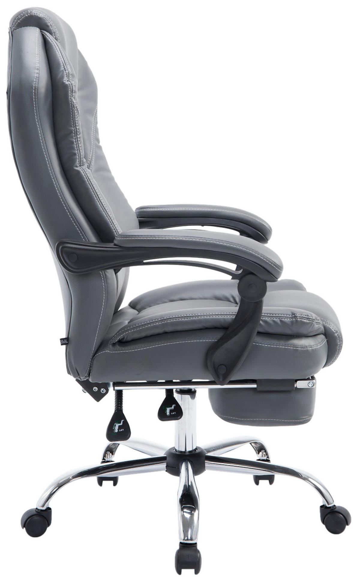 BÜROSTUHL Castan, Grau - Grau, Textil/Metall (67/124/64cm) - TPFLiving