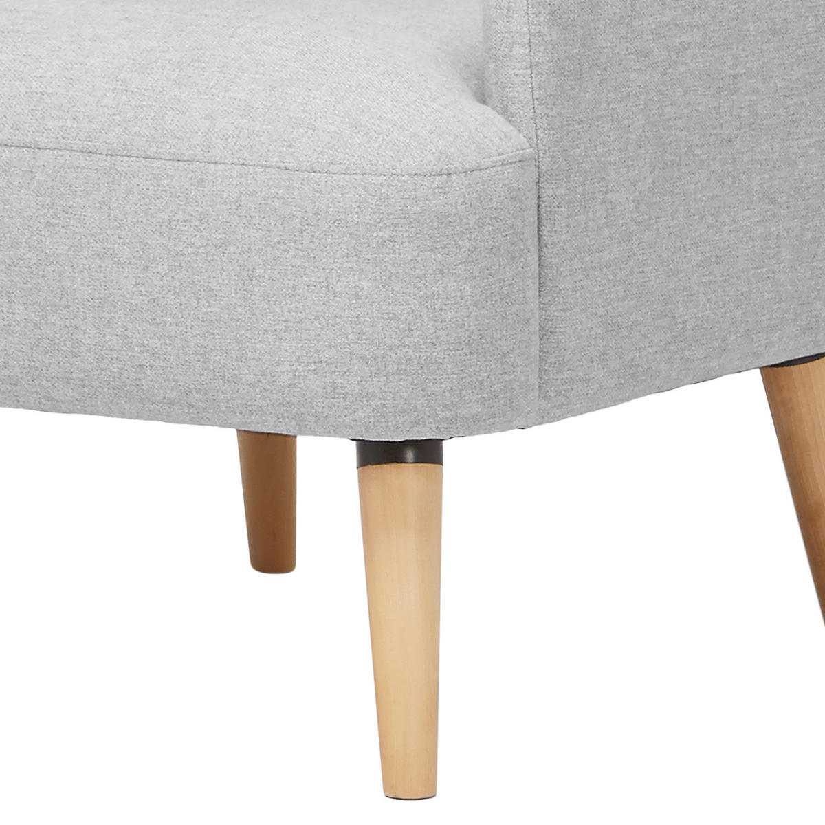 SESSEL - Hellgrau, Holz/Textil (62/79/77cm) - home24