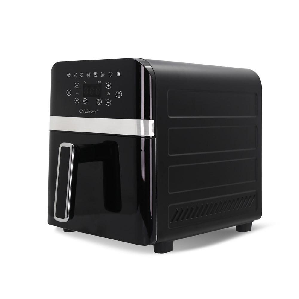 HEISSLUFTFRITTEUSE Schwarz 43.5/43/35.5 cm MR759 - Schwarz, Kunststoff (43/35.5/43.5cm) - Maestro 