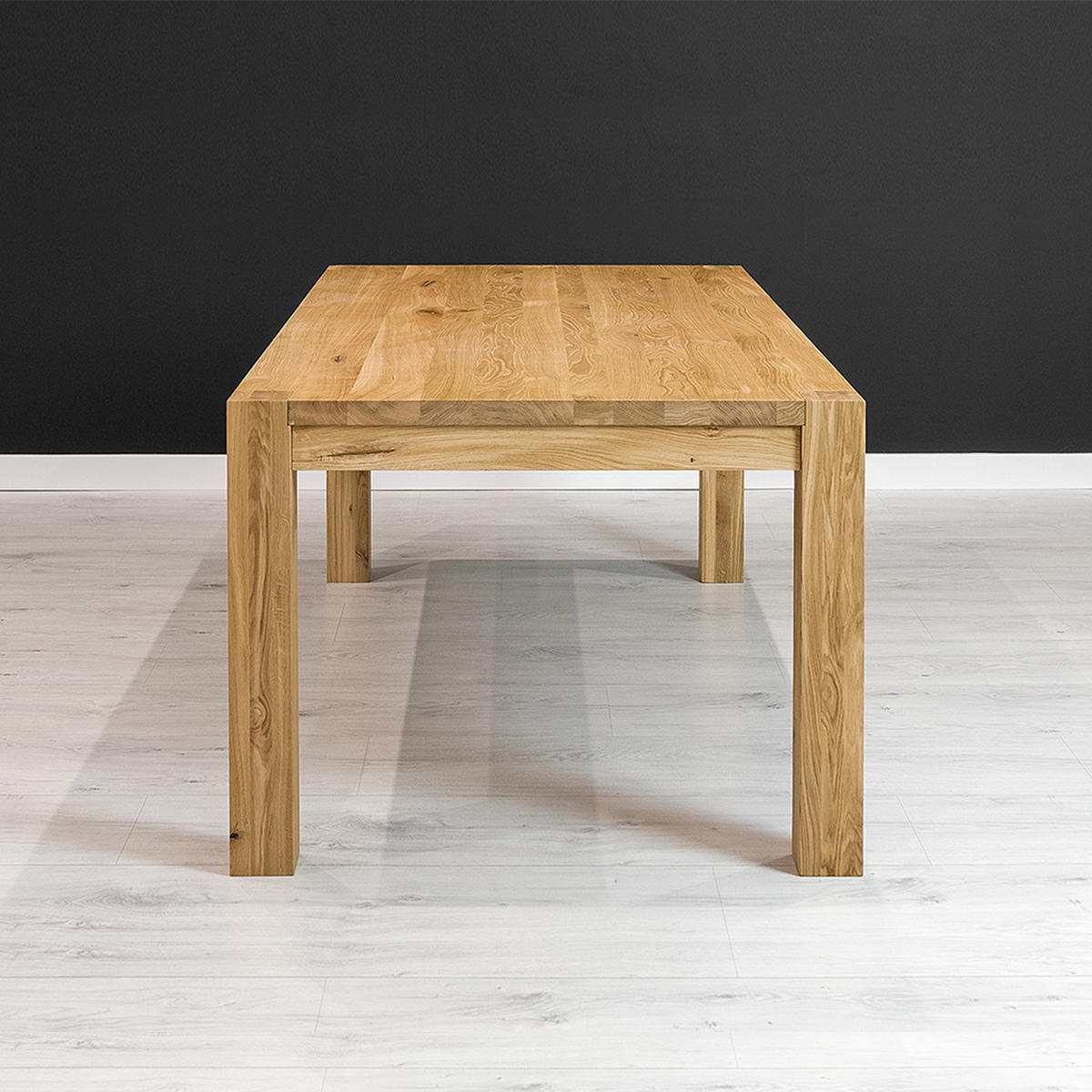 ESSTISCH Gustav aus massivem Eichenholz 160x80 cm - Eichefarben/Braun, Holz (160/80/75cm) - Danzz