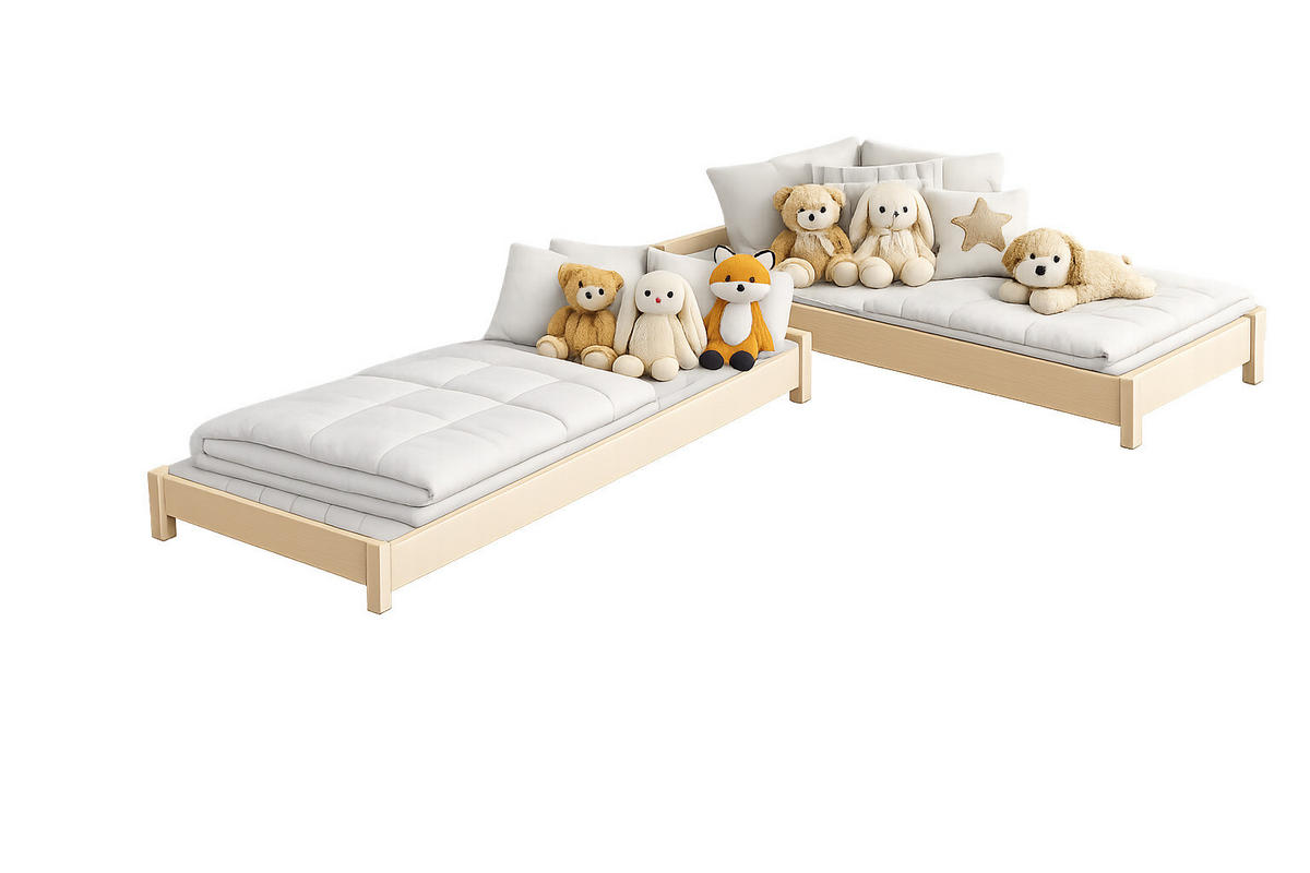 STAPELBETTEN 2-er Set Sendi 200x80 sonoma - Naturfarben, Holzwerkstoff - LUKDOM