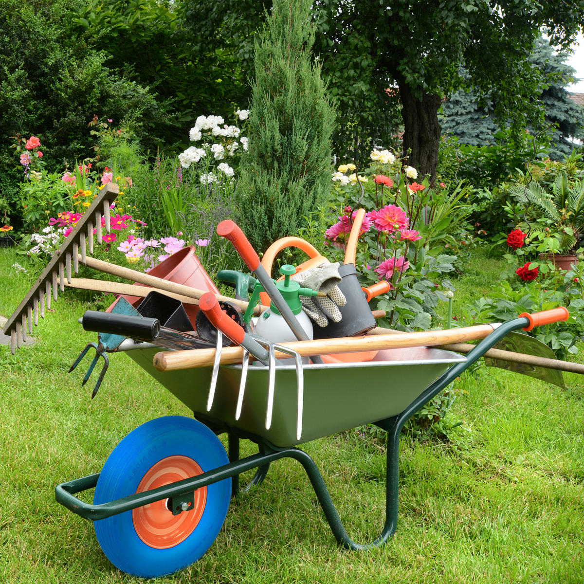 SCHUBKARRENRAD - Multicolor, Kunststoff/Metall (39/39/8cm) - Relaxdays