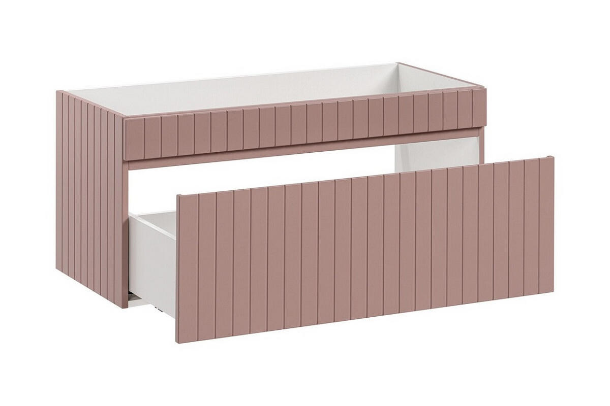 WASCHTISCHKOMBI 100 cm 3 Teile - Iconic Rose I BM234 in Antique Rose/Weiß - Rosa/Weiß, Holz (100/46/46cm)