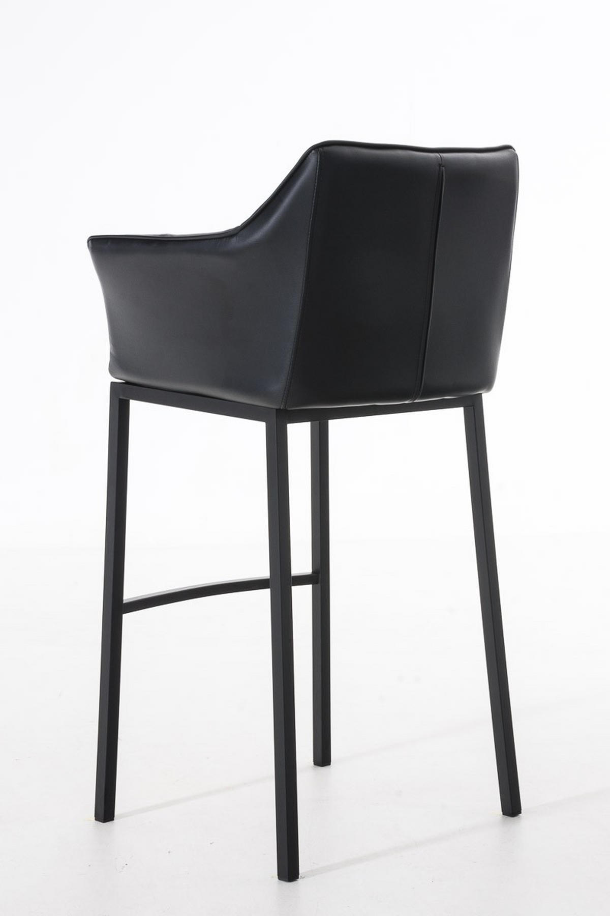 BARHOCKER Damaso 110x64x48 cm schwarz - Schwarz, Leder (64/110/48cm) - furnicato
