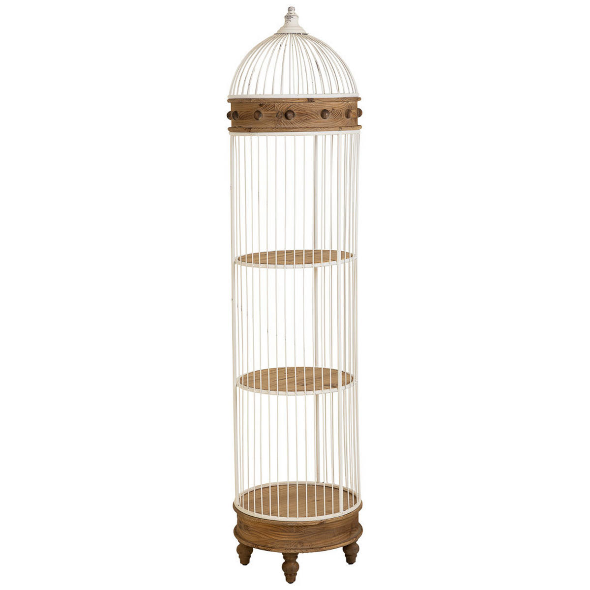 REGAL aus Holz und Metall 40x40x176 cm - Braun, Metall (40/176/40cm) - Wanderlust