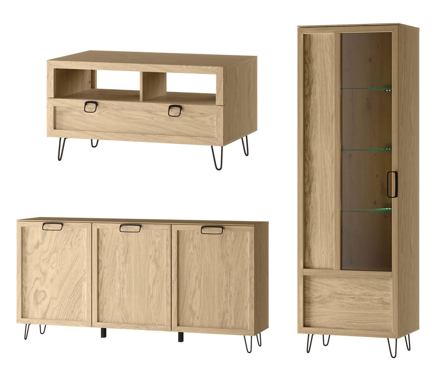 Feldmann-Wohnen WOHNZIMMER-SET Braun 245cm × 42cm × 200cm