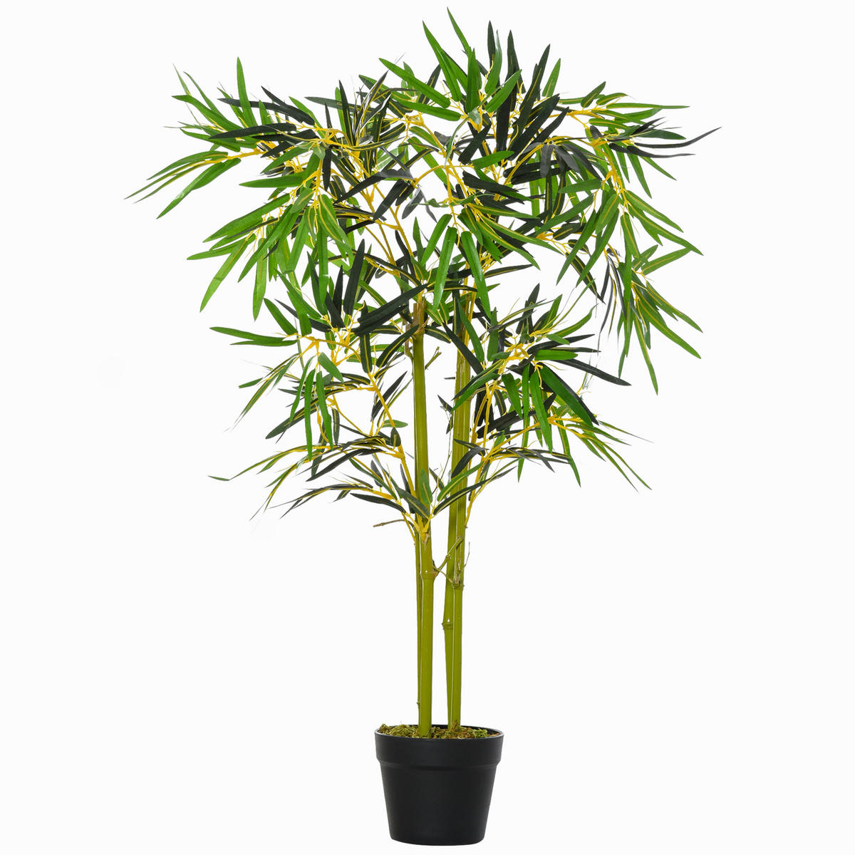KUNSTPFLANZE, Künstlicher Bambus im Topf, für drinnen & draußen, Höhe 120 cm, pflegeleicht, Grün - Multicolor, Kunststoff (120cm) - FORIOUS