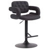 BARHOCKER Dubai, Gestell schwarz, Stoff schwarz, - Schwarz, Textil/Metall (52/100/55cm) - TPFLiving