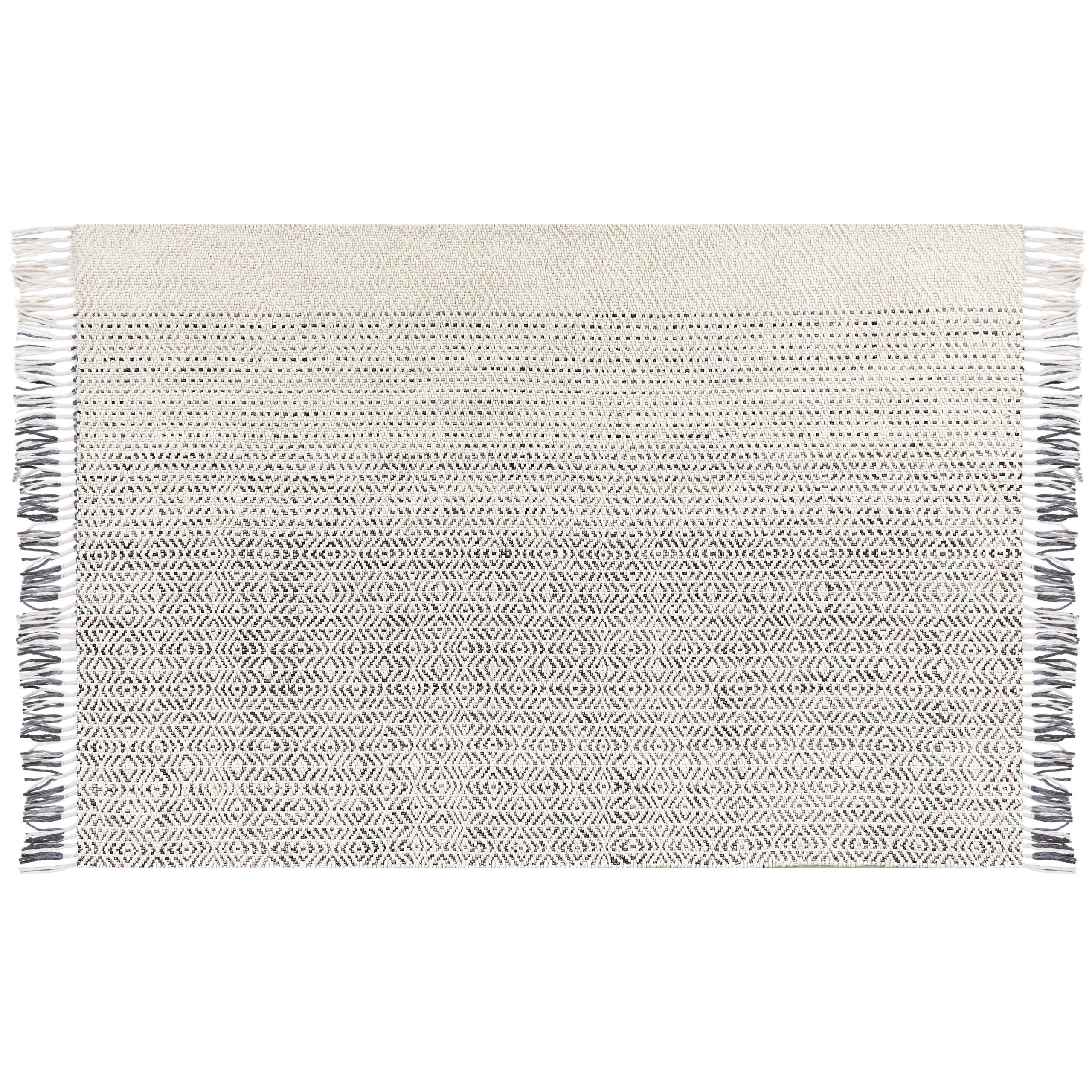 KORTLUGGAD MATTA Omerli 230/160 cm - Vit, Textil (160/230cm) - Beliani