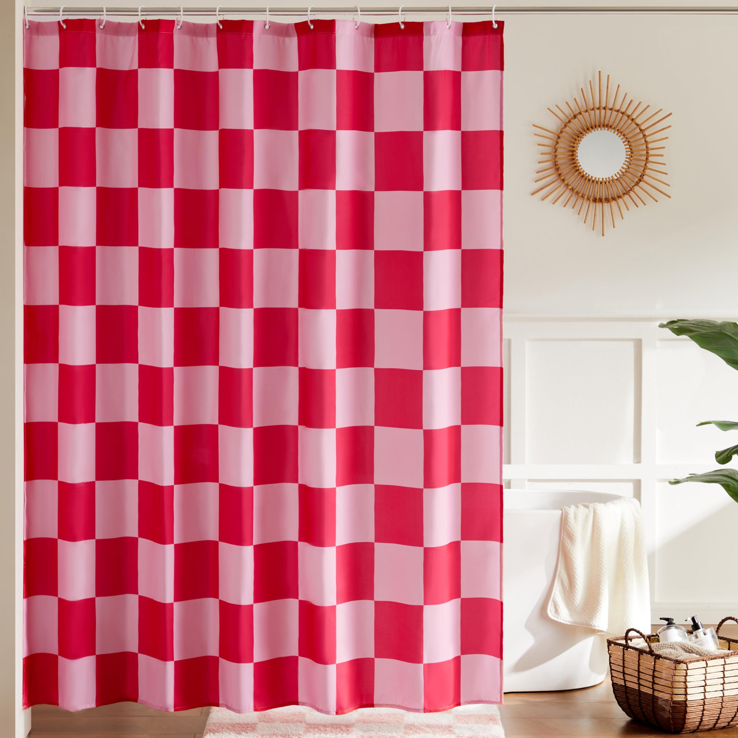 Mcboson Duschvorhang Rot 180x180 cm