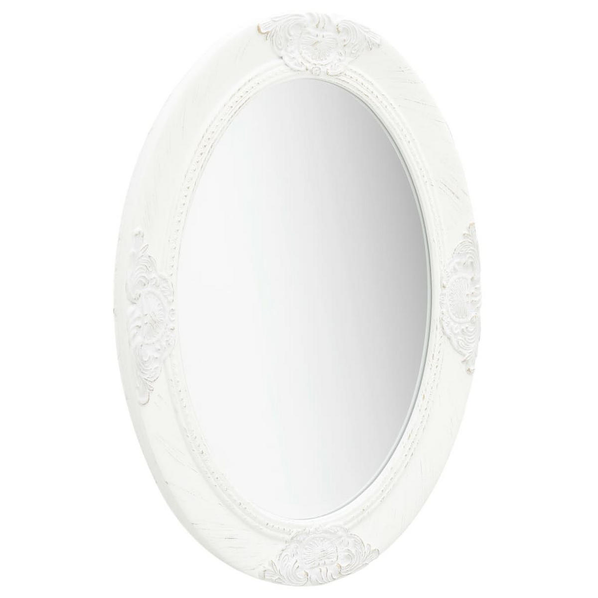 WANDSPIEGEL Im Barock-Stil 50/70 Cm Weiss - Weiß, Holz (70/3/50cm) - vidaXL