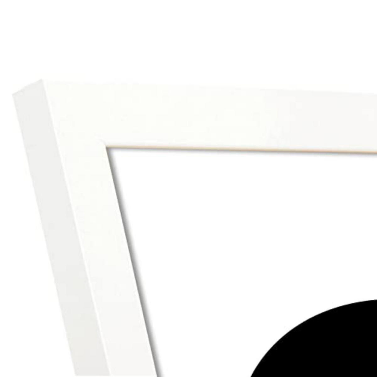 POSTER Set mit 4 Hallo TypografieStil A4 Weißer Rahmen - Weiß, Papier (29.7/3cm) - Nacnic