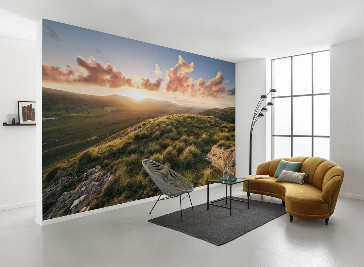 FOTOTAPETE Berglandschaft 400 x 280 cm - Grün, Papier (400/280cm) - Sanders & Sanders