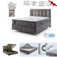 BOXSPRINGBETT Bambi Sleepure Set 160x200 - Grau, Holz/Metall (160/200cm) - Bambi