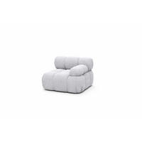 MODUL Seitlich, Für Modulares System, Stoff Abriamo, Hellgrau, Rechts, Selia - Hellgrau, Holz (95/70/95cm) - Kaiser Möbel