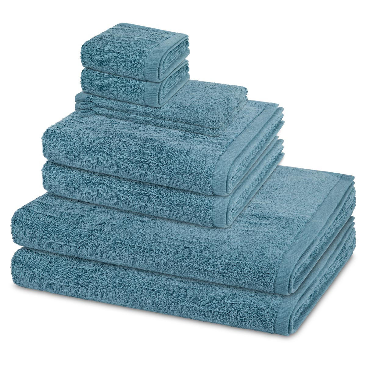 FROTTIERSET Premium 8-teilig - Blau, Textil (50/100cm) - Ross