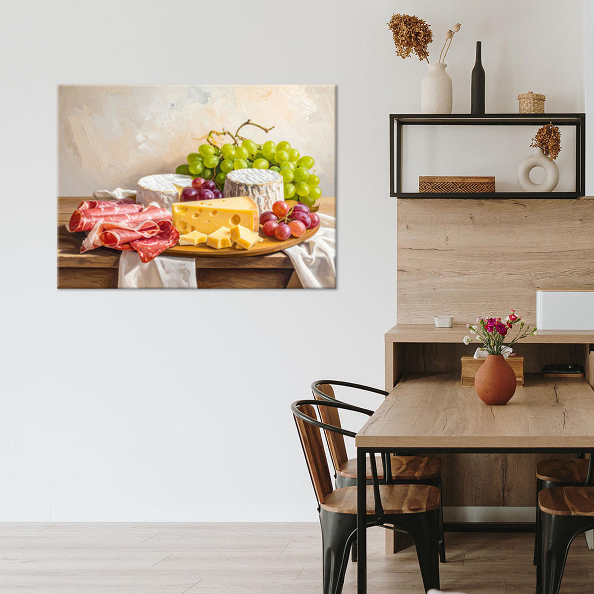 LEINWANDBILD Essen & Trinken 120x80cm - Multicolor, Textil (120/80cm) - Feeby