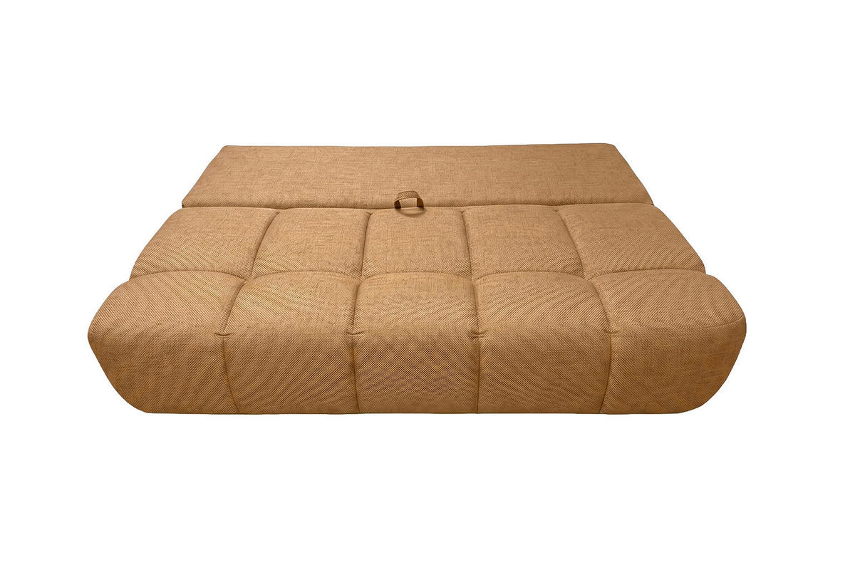 POHOVKA S funkcí spaní A úložným prostorem, strukturovaná látka Verita, Měděná, COCO - měděná, dřevo (205/97/105cm) - Kaiser Möbel
