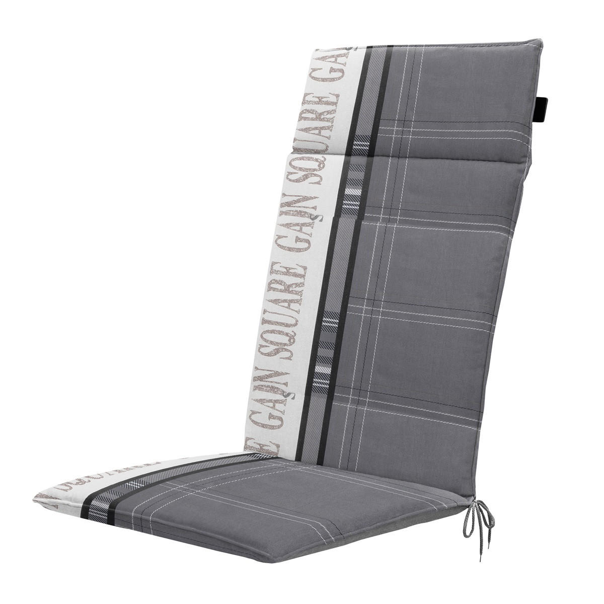 GARTENSTUHLKISSEN Madison 120/50 cm 4er-Set - Grau, Textil (50/8/120cm) - Madison