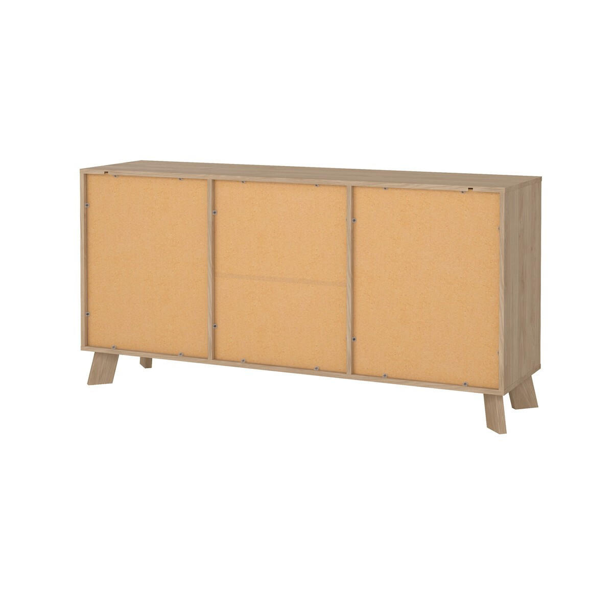 SIDEBOARD, Ikast, Eiche, Holzwerkstoff, 148 x 40 x 73 cm - Weiß, Holzwerkstoff (39.1/73/147.2cm) - Calicosy
