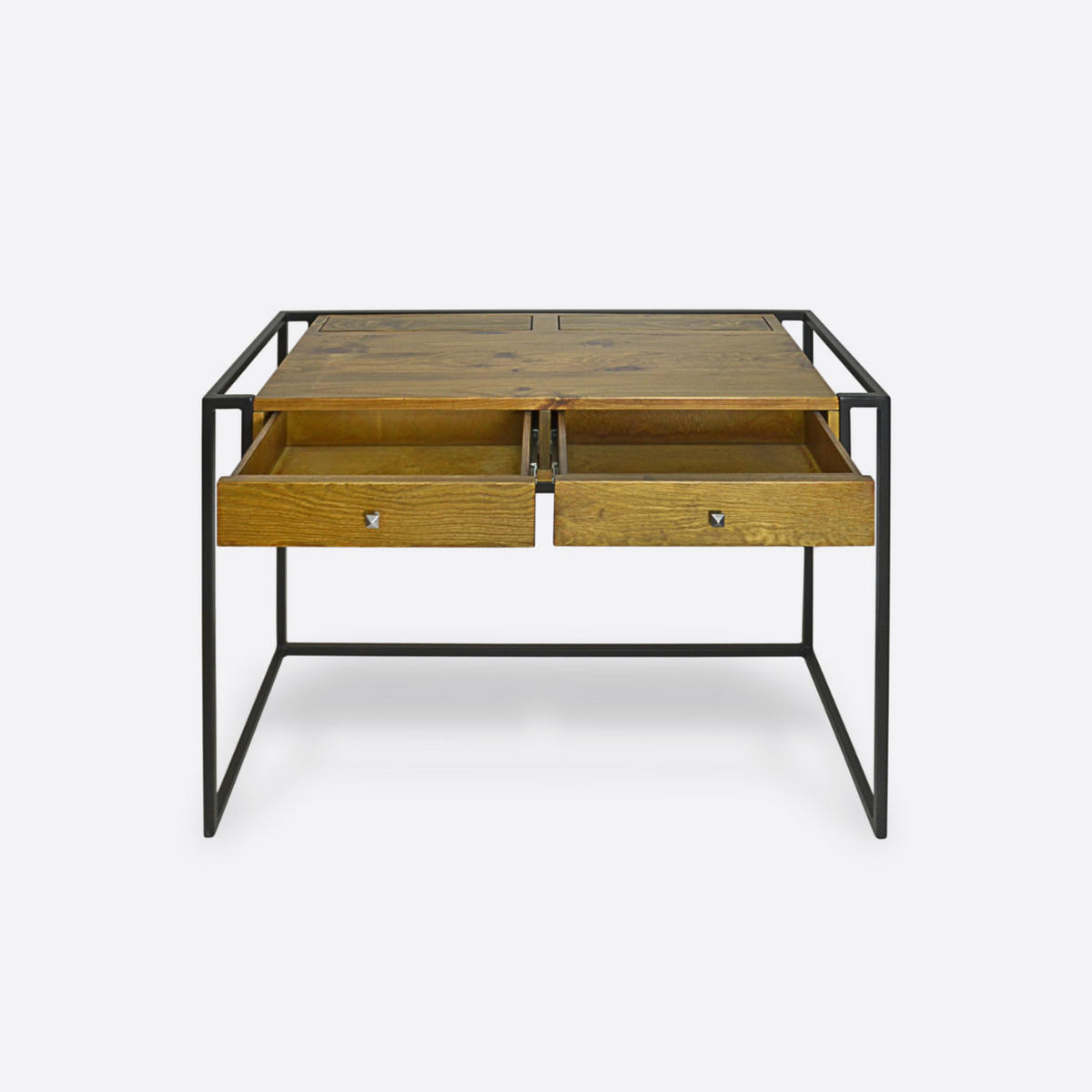 SCHREIBTISCH aus Massivholz mit Schubladen für das Büro - Eichefarben, Holz (50/120/78cm) - Rawood Furniture