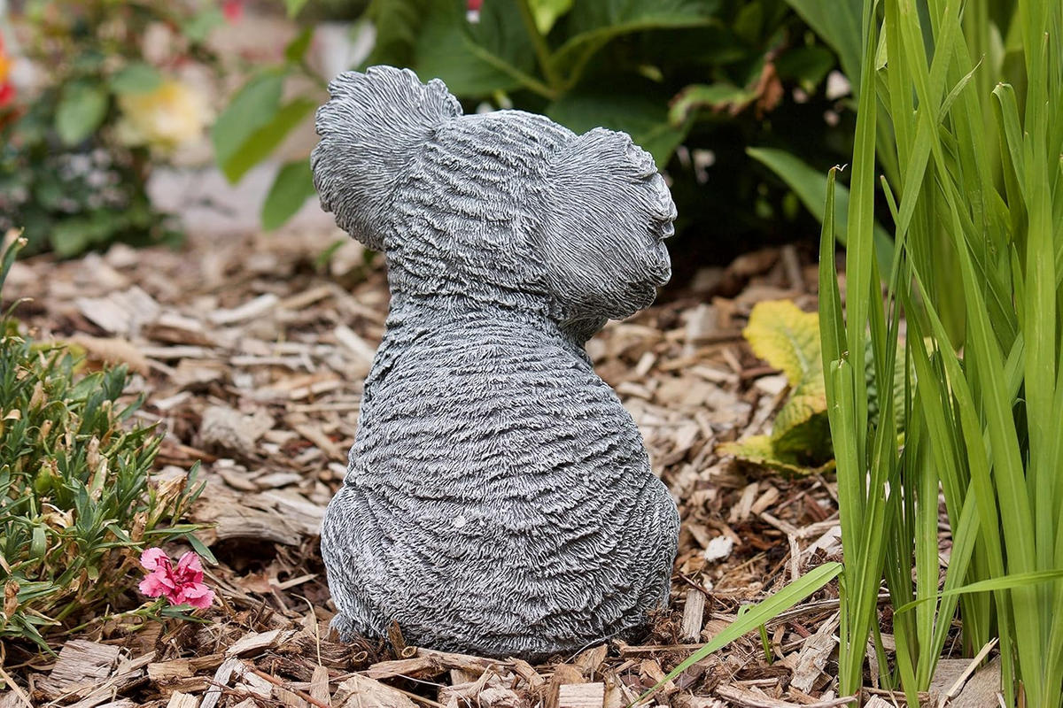 STEINFIGUR Koala Bär, frostfest, massiver Steinguss - Grau, Stein (16/25/21cm) - stoneandstyle
